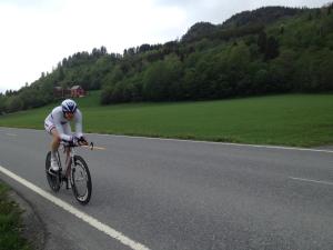 Her ca 5 km fra mål var det syre til langt utenpå drakten, klarte ikke helt å gi det viljen ville mot slutten men godt fornøyd