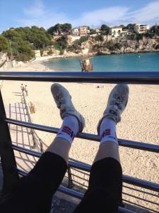 Her fra min kaffe-stopp i Porto Cristo, viktig å strekke litt på bena når muligheten byr seg