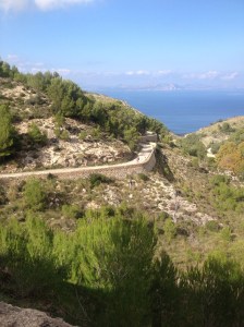 Her er bilde av nedkjøringen til Ermita de Betlem