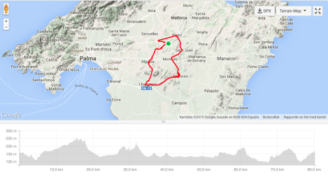 Søndag å det er klart for spurt trening, den ble gjennomført slik:  3x20 sek flate spurter 1: Max 71km/t, Max 1246watt, 955gj.sn watt 2: Max 69km/t, Max 1259Watt, 929Gj.sn watt 3: Max 68km/t, Max 1333watt, 918Gj.sn watt Så 4x20 sek i slak motbakke: 1: Max 57km/t, Max 1348watt, 966Gj.sn watt  2: Max 55km/t, Max 1319watt, 999Gj.sn watt 3: Max 54km/t, Max 1305watt, 1023Gj.sn  4: Max 53km/t, Max 1223watt, 1014Gj.sn watt Så 2x20sek bakkespurt 1: Max 38km/t, Max, 1168watt, 1004Gj.sn watt 2: Max 30Km/t, Max 1204watt, 959Gj.sn watt