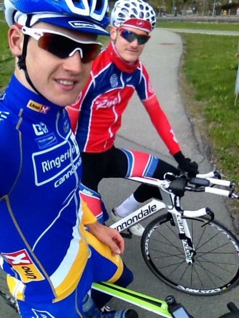 Møtte på dette talentet på onsdagens treningsøkt, ønsker Ole lykke til videre i sesongen:) Foto: Ole Forfang