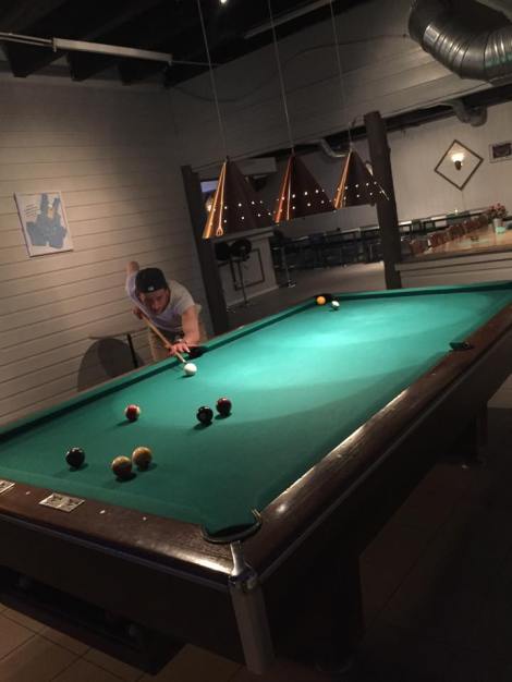 På fredagen ladet jeg opp med biljard, det gikk heller ikke så bra....