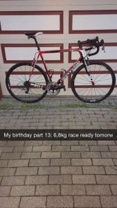 Så fikset jeg sykkelen før søndagens ritt! Takk til Unaas som leverer super gode hjul :)