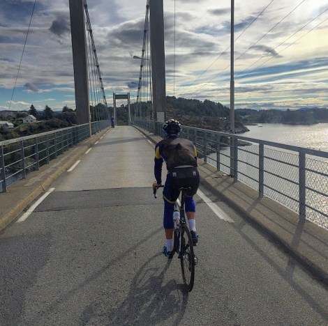 Her er jeg på tur med Sivert fra BCK, bilde er tatt ytterst på Askøy